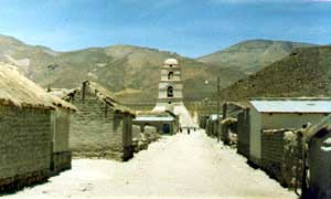 Sabaya, típico pueblo do Altiplano