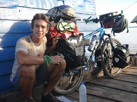 Laos - Eu a a bike