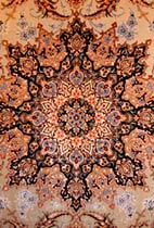 Detalhe de um tapete persa tradicional