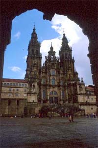Vista da Catedral de Santiago de Compostela. Santiago de Compostela - Galícia