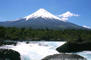 Vista do vulcão Osorno