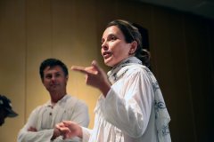 Rafaela Asprino e Antonio Olinto contando da viagem pelos himalaias indianos e apresentando o video "LADAKH, O PEQUENO TIBETE"