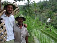 Plantações de arroz nas montanhas