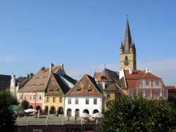 Vista da janela do Albergue em Sibiu 