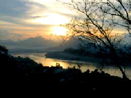 Rio Mekong em Luang Prabang