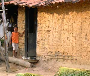 Casa construída com barro