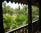 Vista de um hotel de luxo