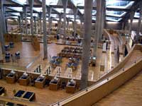 Dentro da biblioteca de Alexandria