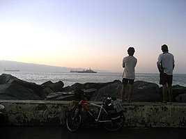 Nossa primeira visão do oceano pacífico.